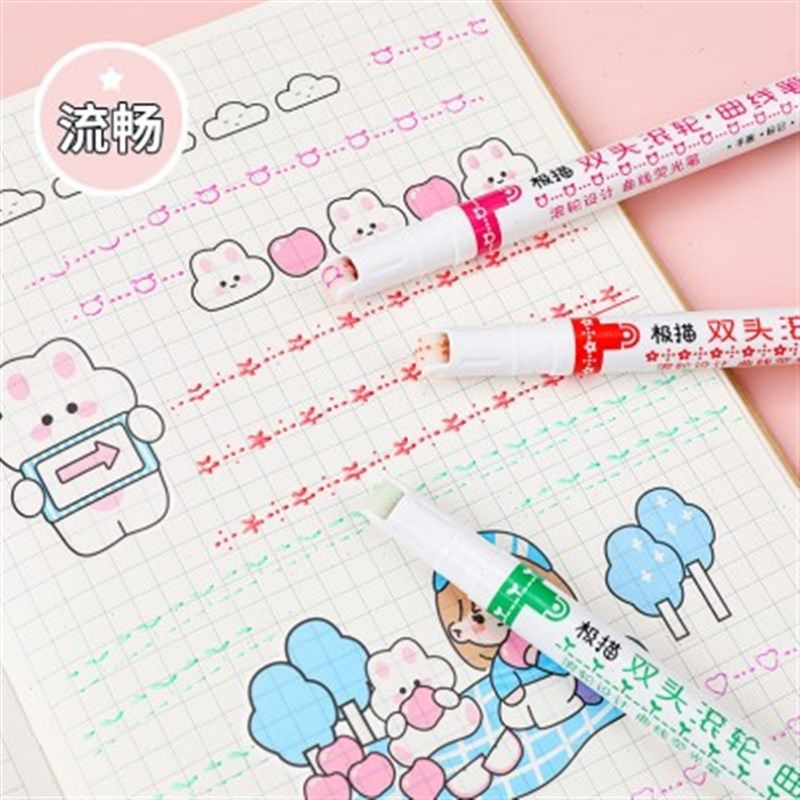 头花型轮廓笔花边笔滚轮曲线笔手帐笔线波浪彩色手抄报荧光笔,节庆用品/礼品,文化创意文具,淘宝优惠券,粉丝福利购,淘宝优惠卷