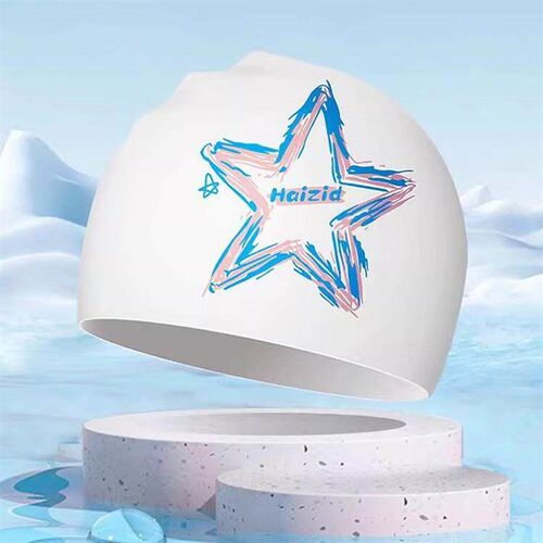 Star Silicone Cap - Womens Swim Cap, Extra Large, Waterproo