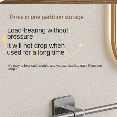 Removable Bathroom Towel Rack Space Aluminum Bilateral