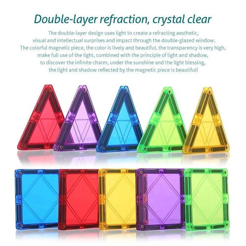 26pcs Big Size Magnetic Tiles Colorful DIY Educational Const