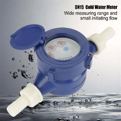 Water Flow Meter Water Meter 15mm 1/2 inch Cold Water Meter