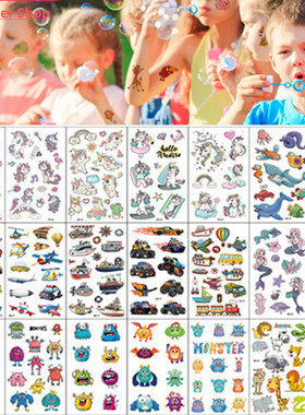 10pcs Fake Tattoo Stickers Cartoon Temporary Tattoo Kids Chi
