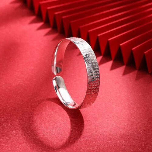 Silver Brlet Children S Foot Silver Heart Sutra Buddha Engra