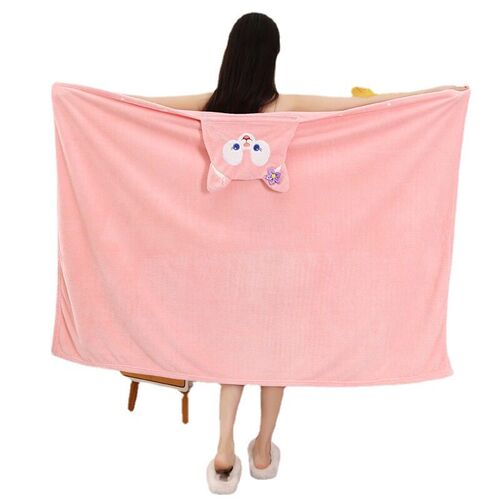Childrens Bath Towel Extra Large Coral Velvet Absorbent Adu