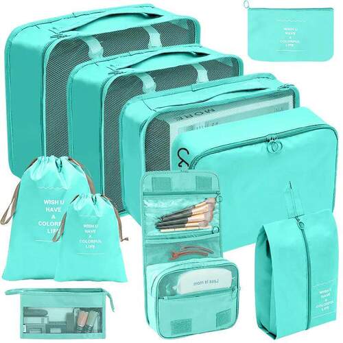 7/8/9/10 Pcs Set Travel Organizer Storage Bags Suitcase Pack