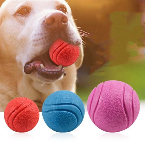5/6/7cm Dog Toy Interactive Rubber Balls Pet Dog Cat Puppy E