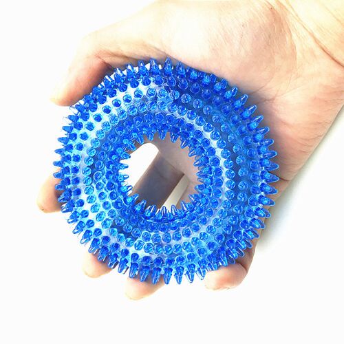 Durable Dog Chew Toys Rubber Squeaker Aggressive Teeth Clean