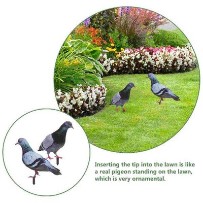 Artifical Lawn Pigeon Garden Decoration Yards Stake Metal