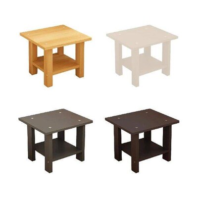 Wooden Double Layers Side Table Coffee Table for Small
