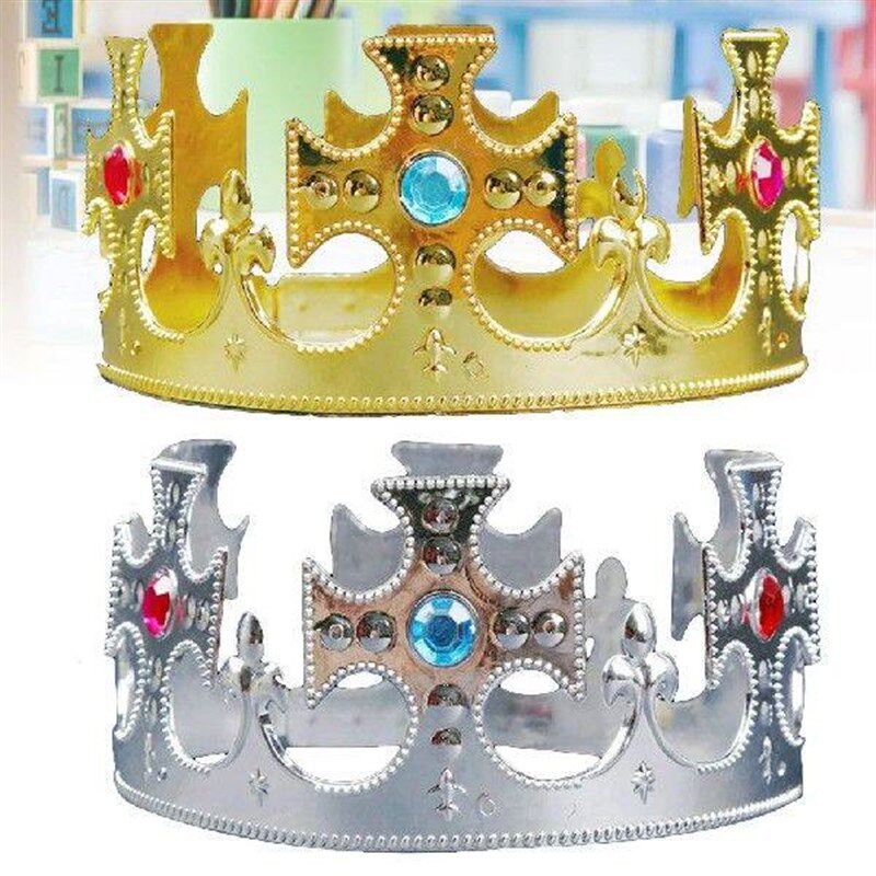 2 Pcs Toddler Crown The Party Tiaras Crowns Prince Kids - 实物图