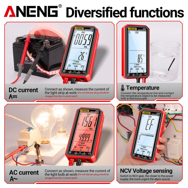 ANENG 620A Pro Smart Multimeter AC/DC Voltage Meter Multites图片