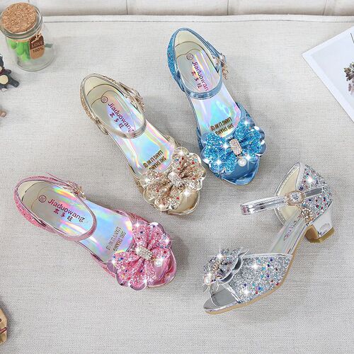 5 Colors Children Princess Sandals Kids Girls Wedding Shoes