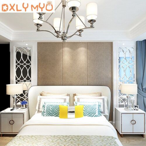 3D Large Wall Sticker Geometry Pattern Acrylic Mirror Wall