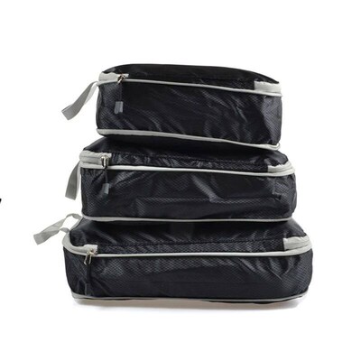3PCS Compressed Packing Cubes Travel Storage Organizer Set M