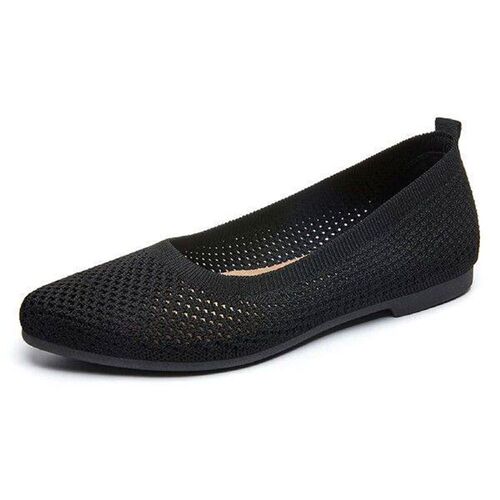 Hollow Knitted Women Flat Shoes Breathable Mesh Walking