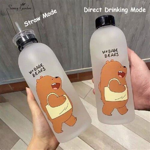 1000ml Plastic Transparent Water Bottle BPA Free Portable