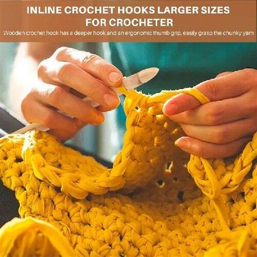 Large Crochet Hooks 15Mm 20Mm 25Mm 30Mm Wooden Crochet Hook