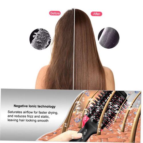Multifunctional Hair Straightener Curler Dryer Hot Air Brush
