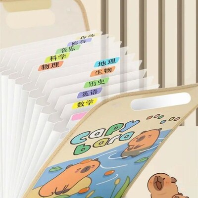 New Cute Capybara A4 File Folder Creative Cartoon Test Paper