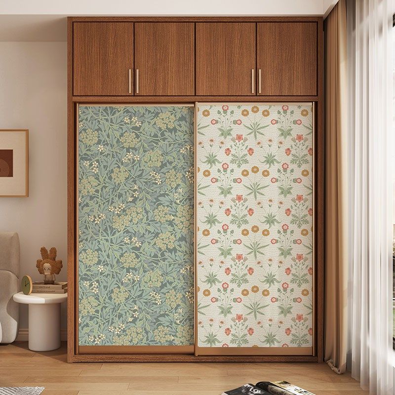 卧室老式大衣柜贴纸翻新柜门自粘房间移门推拉门玻璃门家具改色贴,家居饰品,软装墙贴,淘宝优惠券,粉丝福利购,淘宝优惠卷