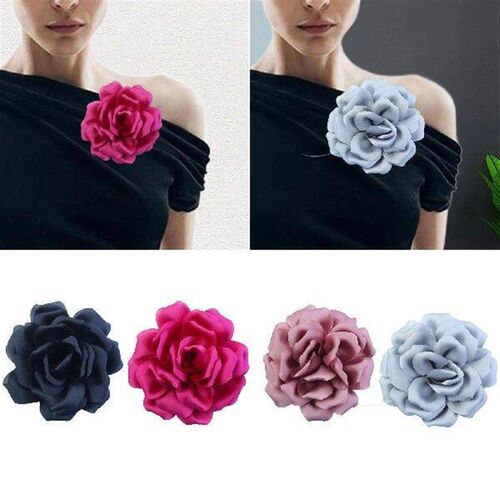 Flower Brooch Rose Brooch Handmade Breastpin Classic Lapel