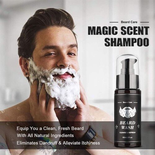 9Pcs/Set Beard Growth Kit Wash Conditioner Growth Balm Softe
