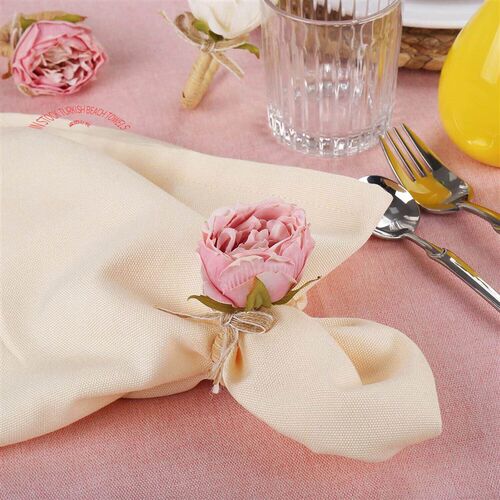 12PACK Pink Peony Flower Napkin Ring粉色花朵餐巾扣西餐口布圈
