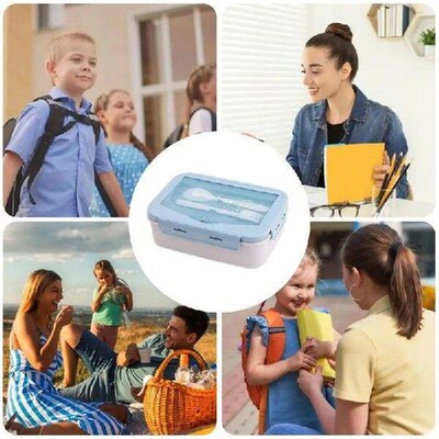 Lunch Box With Cutlery Compartment Design Food Box
