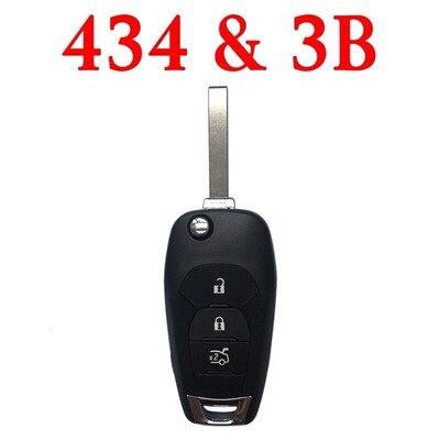 3 Buttons 434 MHz Flip Remote Key for Chevrolet Cruz 2016