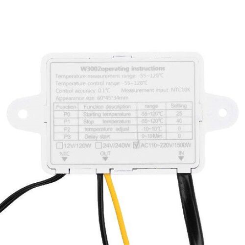 W3002 Digital Temperature Microcomputer Thermostat AC