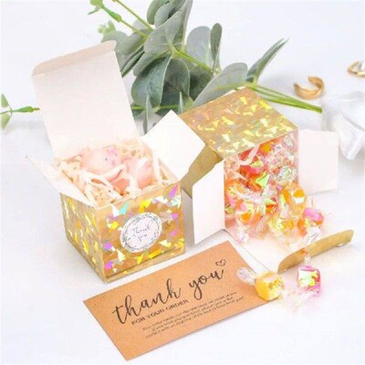10PCS Folding Gift Packaging Box Square 5x5x5cm DIY Packing