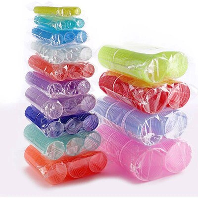 6pcs Self-Grip Hair Rollers Heatless Hair Curlers No Heat Ha