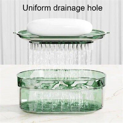 Suction Cup Soapbar Holder Butterfly Design Double Layer