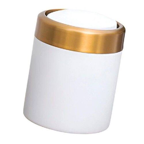 Mini Trash Bin Modern Brushed Stainless Steel Trash Can