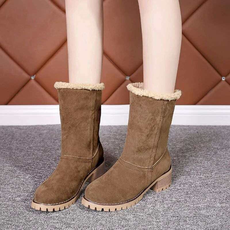 2023 Winter Boots Women Fur Warm Snow Boots Ladies Warm Wool图片