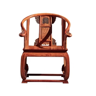 红木皇宫椅刺猬紫檀圈椅中式禅椅花梨木三件椅实木榫卯古典围椅