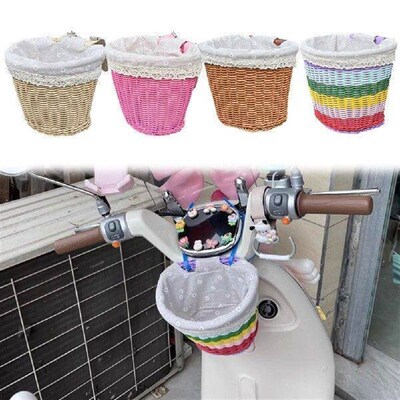 Bike Front Basket with Liner Cycling Handlebar Basket