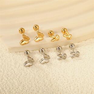 Korean Fashion Butterfly Studs for Women Cute Sweet Stainles