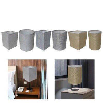 Burlap Lampshade Barrel Fabric Lampshade Floor Lamp Modern