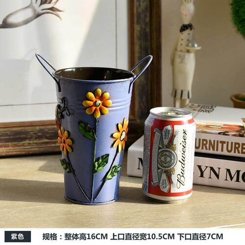 Pastoral fresh European iron art three dimensional flowers s