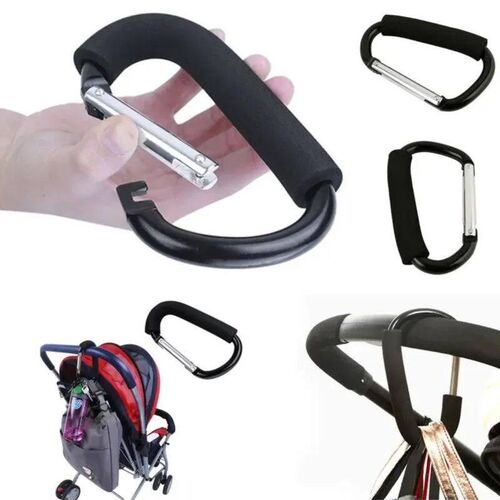 Large Carabiner Stroller Hooks Organizer Aluminum D Ring Spr