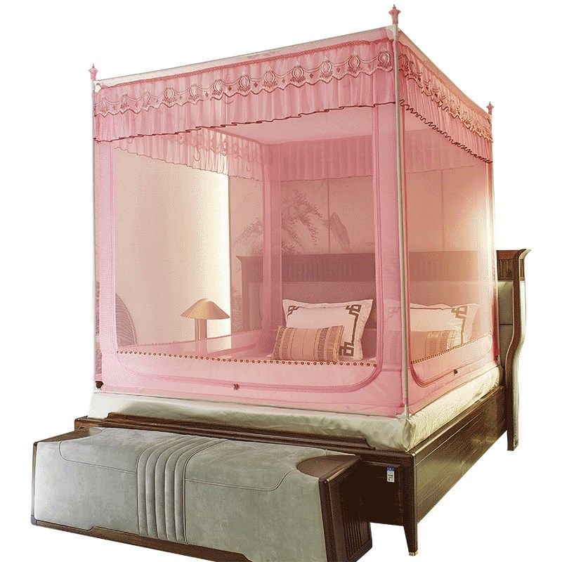 儿童蚊帐三开门公主风拉链加密加厚1.5米1.8m床家用2021新款,床上用品,蚊帐,淘宝优惠券,粉丝福利购,淘宝优惠卷