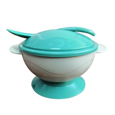 Children Dish Set Sucker Baby Food Feeding Tableware Plate S