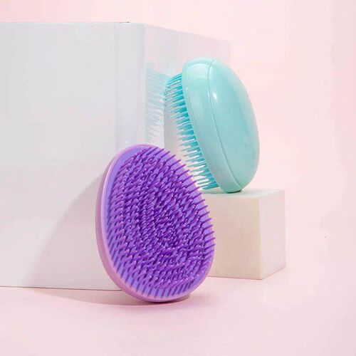 Mini Detangling Hair Brush Egg Round Shape Hair Brushes Anti