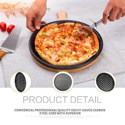 HOT SALE 2 Pack 11 Inch Personal Perforated Pizza Pans