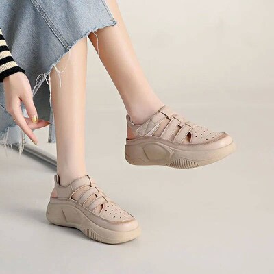 2025 Summer New Retro Breathable Hollow Hole Shoes Summer