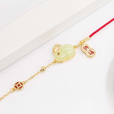 Benmingnian Rabbit Luckies Nafu Coin Red Rope Brlet Retro Te