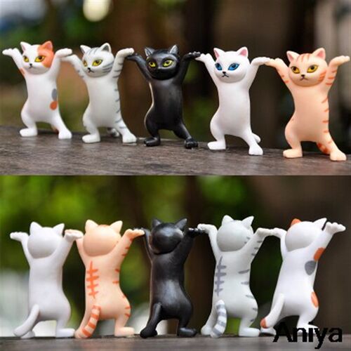 5pcs Set Funny Cat Pen Holder Toy Hold Everything Cat Earpho