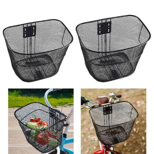 Bicycle Basket Storage Container Sturdy Practical Wire Mesh