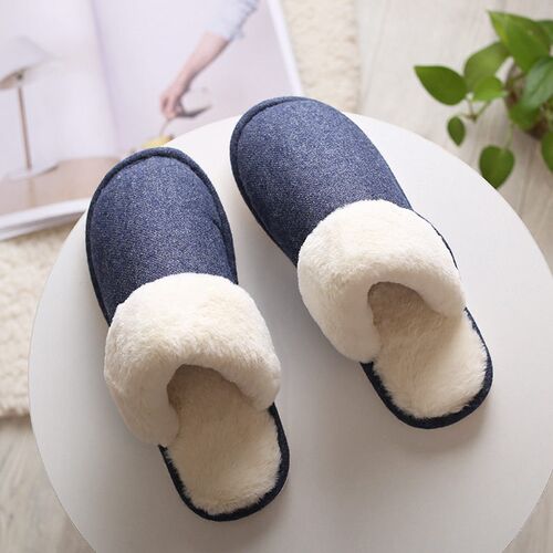 Cotton Slippers For Women Indoor Thick Sole Warm Home Slippe